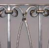 Detail view of wrought iron balustrade on your left Detail view of wrought iron balustrade on your left