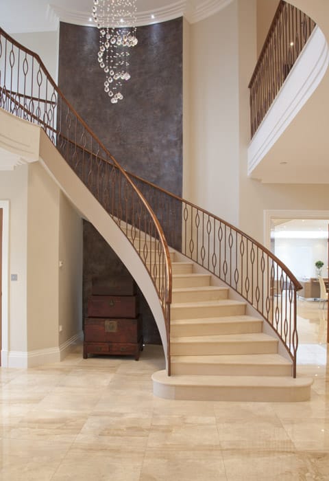 Bespoke Ornate Balustrade with Carved Oak Handrail Bespoke Ornate Balustrade with Carved Oak Handrail