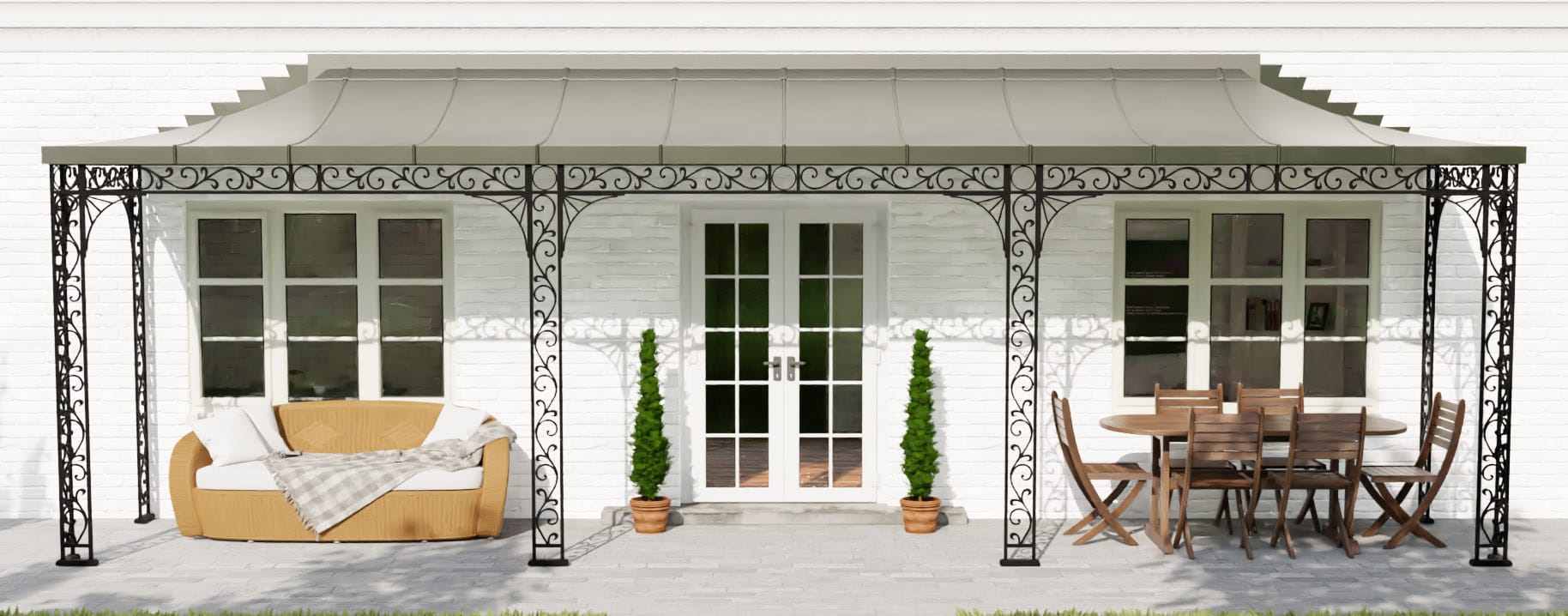 Roseleaf Metal Veranda