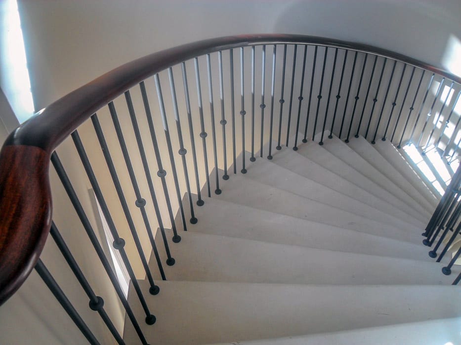 Adbury2-2 Stair Balustrade for a Sweeping Curved Marble Staircase