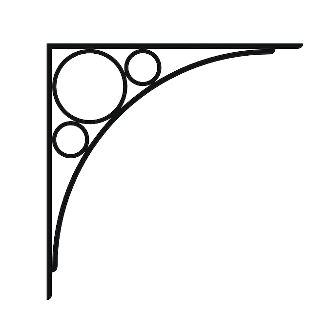 Ring Design Metal Spandrel Bracket Victorian metal ring design bracket