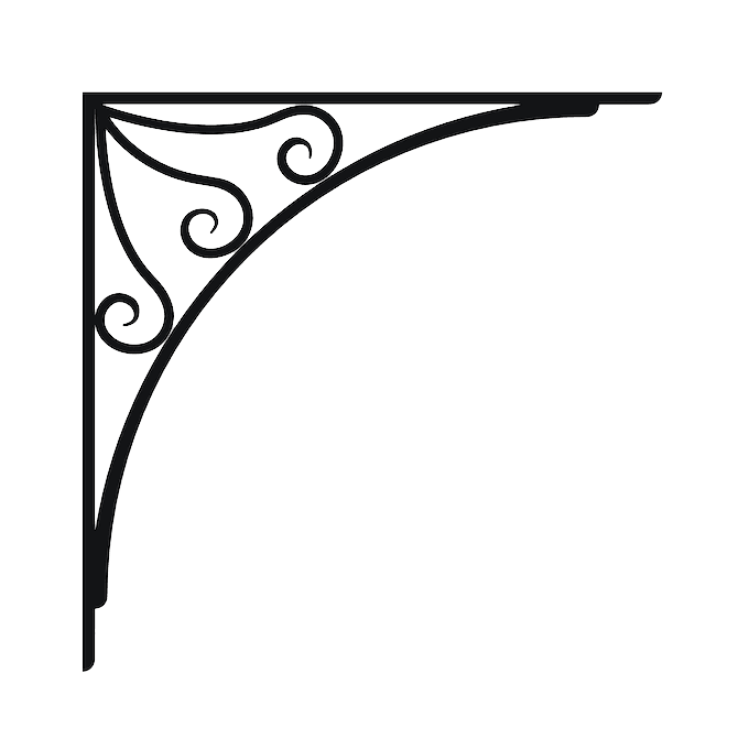 Traditional Wrought Iron Scroll Design Spandrel Traditional Metal Brackets