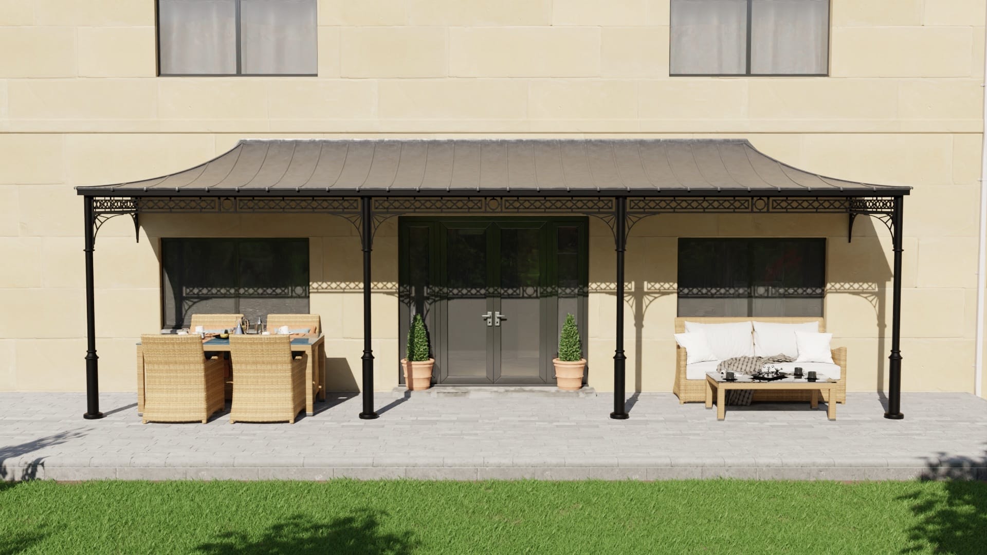 V1Front Roseleaf Metal Veranda