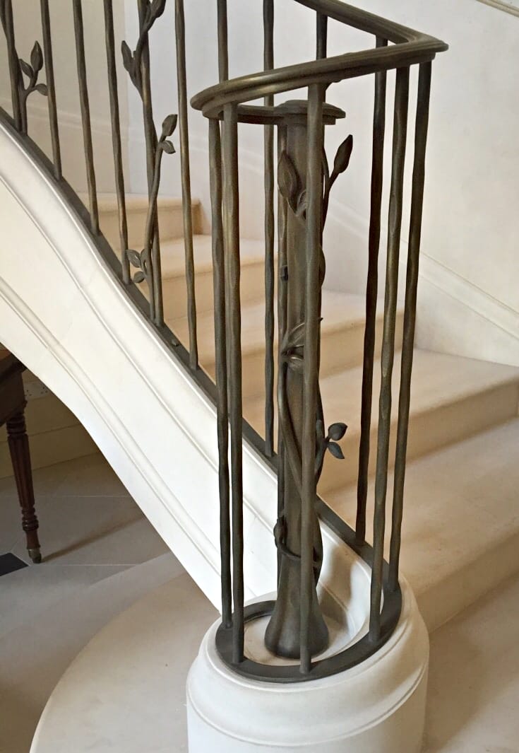 IMG_1573E Wrought Iron Balustrade with Organic Leaf Detail