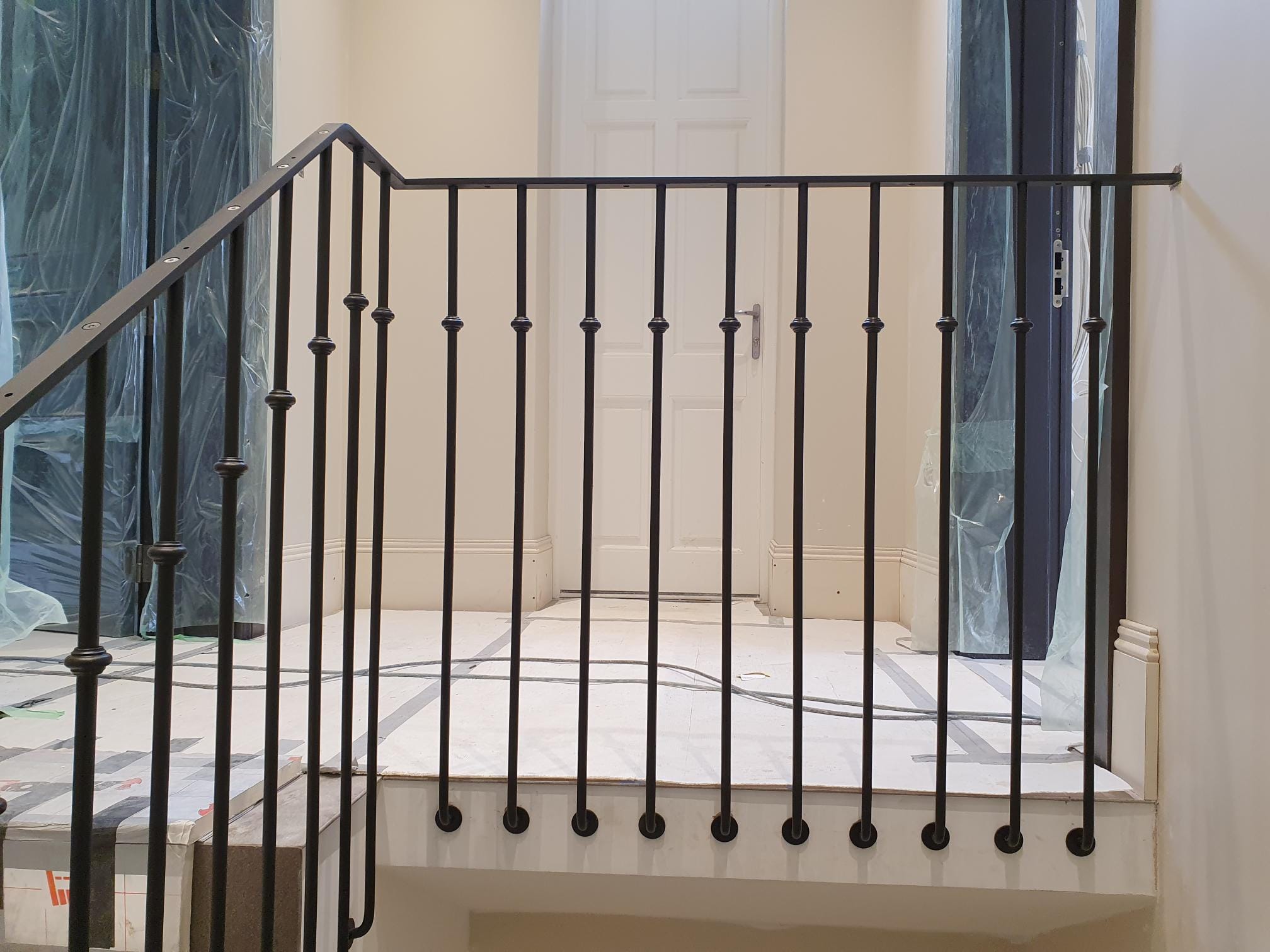 steel_balustrade_spindles_contemporary Rear staircase balustrade for large new build 4