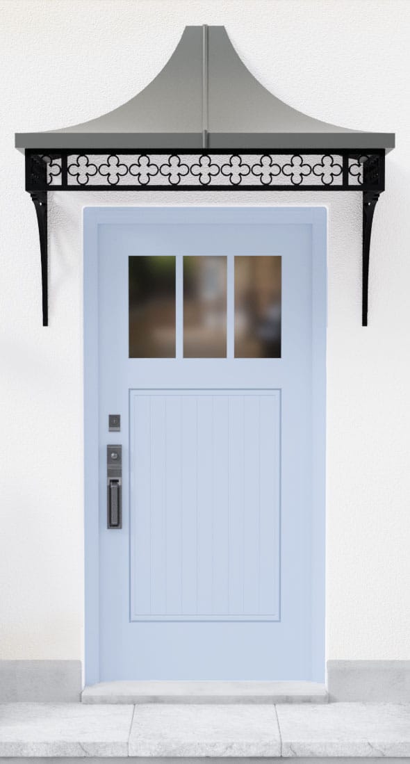 Quatrefoil Metal Canopy