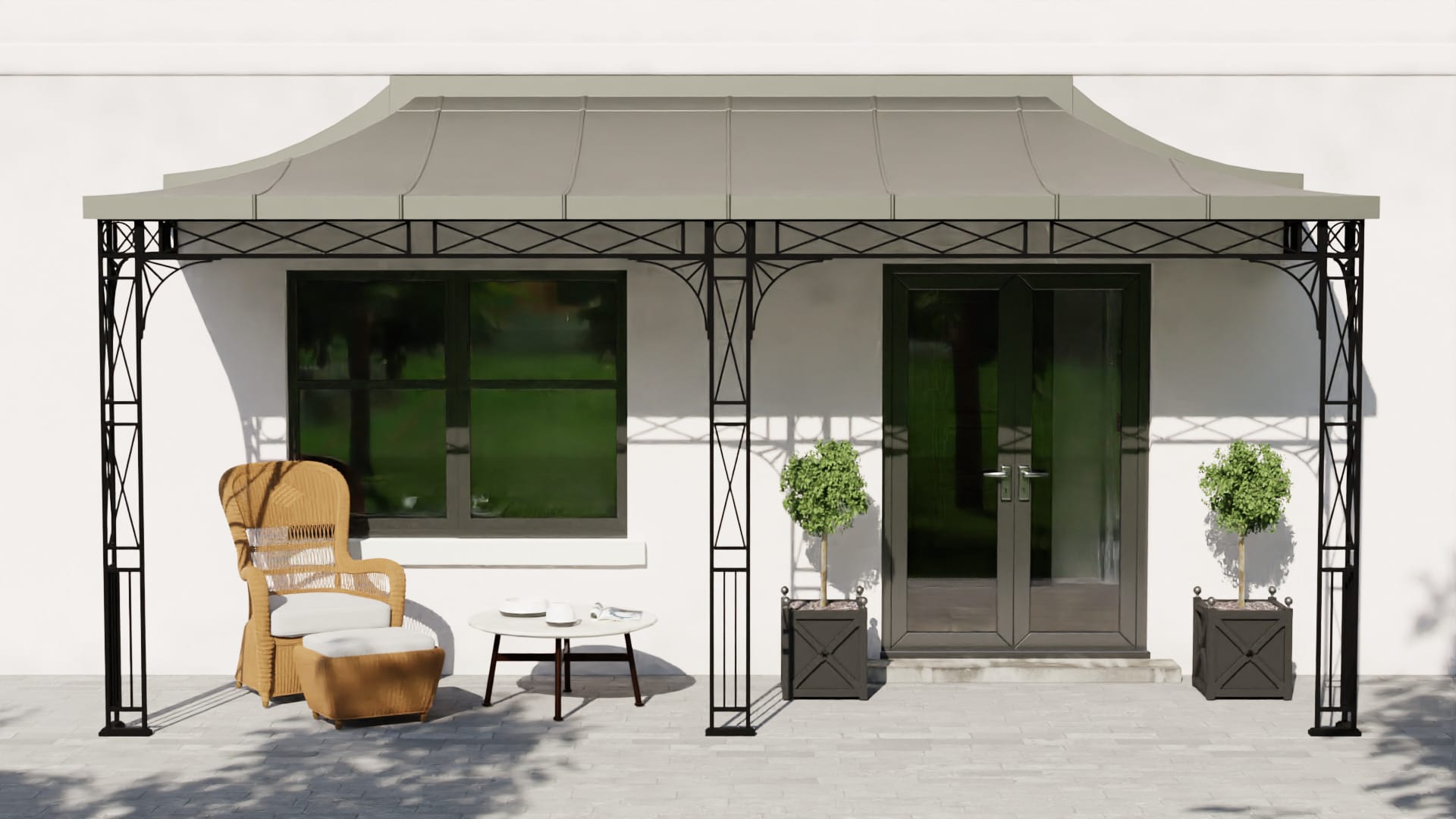 Cambridge Metal Veranda Short Front Cambridge Metal Veranda Short Front