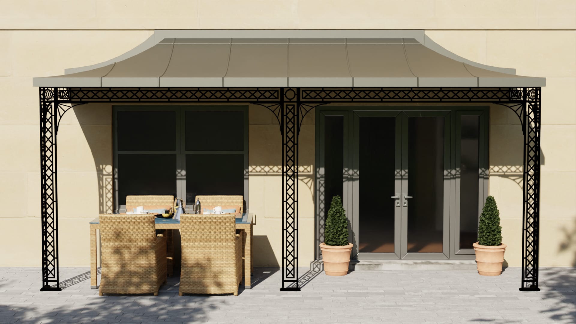 Georgian Metal Veranda Short Front Georgian Metal Veranda Short Front