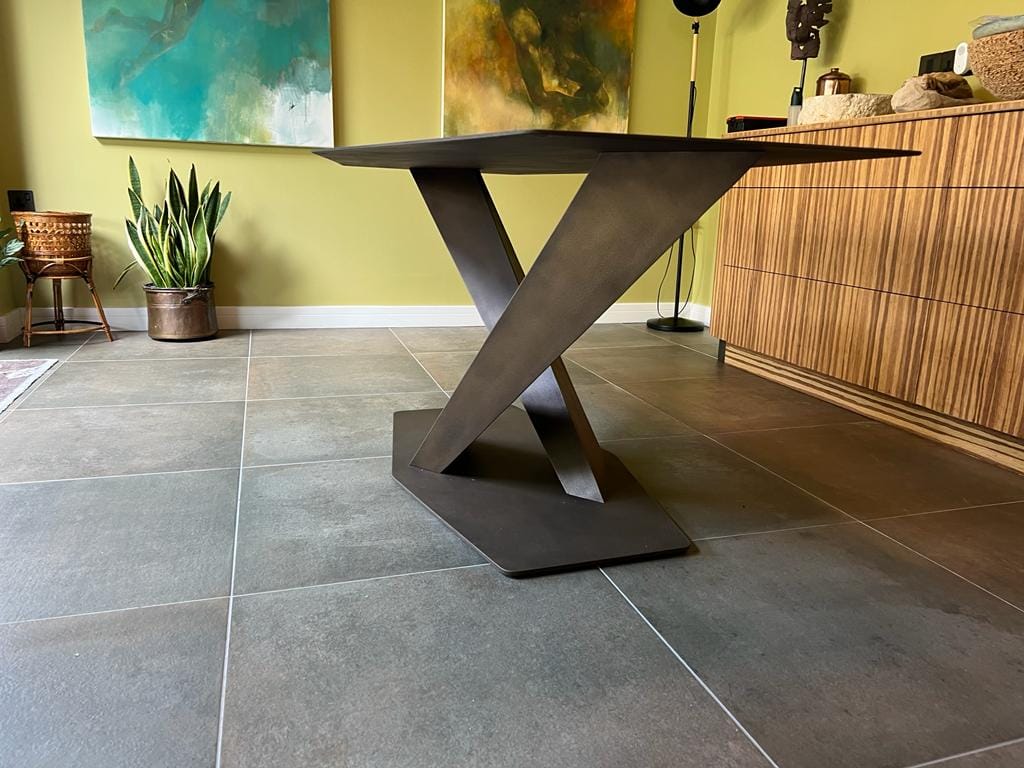 Custom contemporary Bronze table base Duck & Rice Metal Staircase