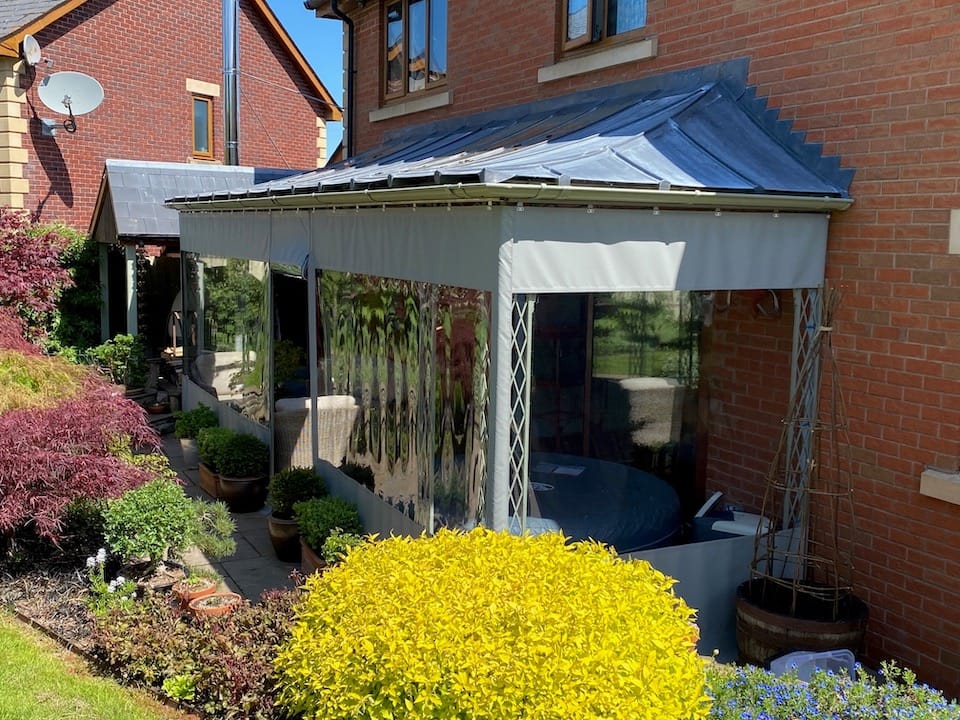 Metal Veranda with Enclosed Area