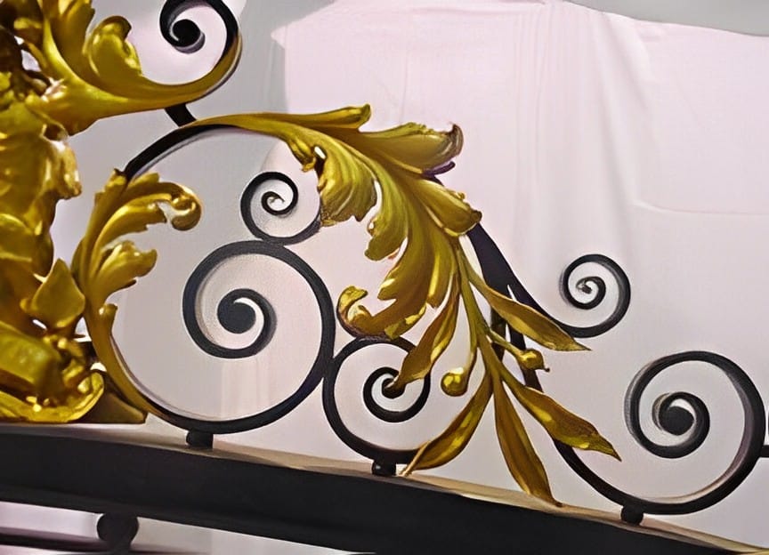 Details of scroll work and repouseé Details of scroll work and repouseé