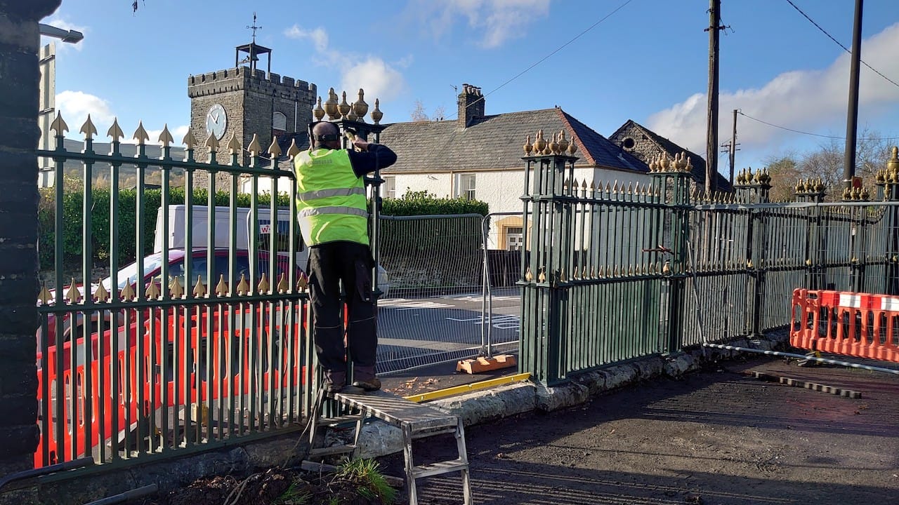 Cast iron gates repair at Cyfarthfa park Cast iron gates repair at Cyfarthfa park
