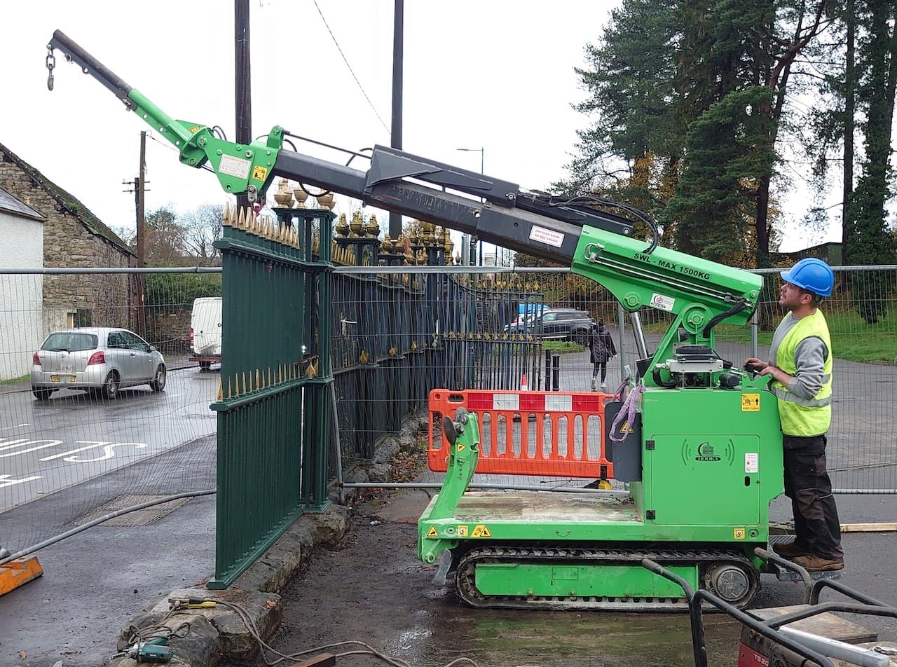 Repair of cast iron gates at Cyfarthfa park Repair of cast iron gates at Cyfarthfa park