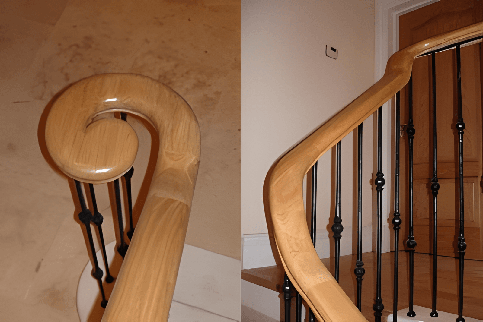 oak_stair_handrails-6_upscayl_4x_upscayl-standard-4x Marble Clad Staircases with Wrought Iron & Oak Balustrade