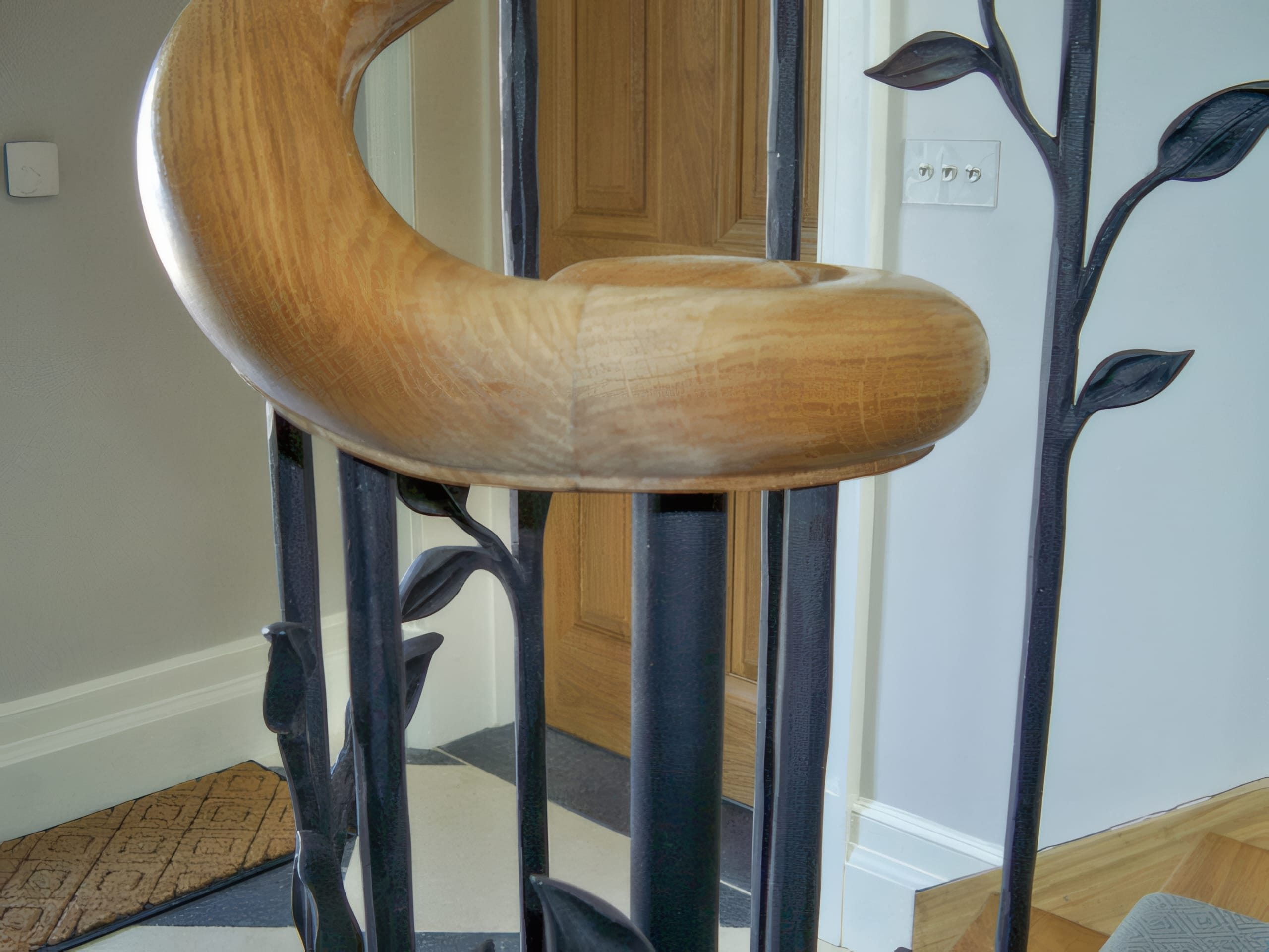 Stair Balustrade for a Sweeping Curved Marble Staircase Stair Balustrade for a Sweeping Curved Marble Staircase