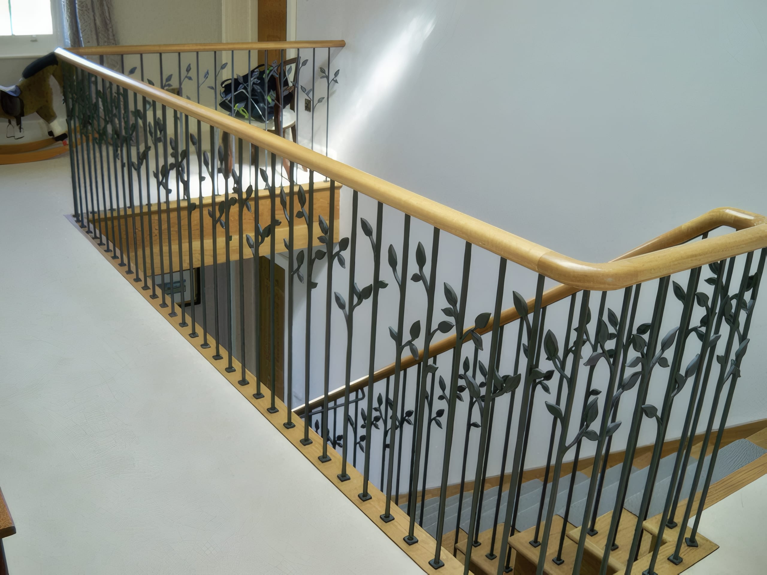 Stair Balustrade for a Sweeping Curved Marble Staircase Stair Balustrade for a Sweeping Curved Marble Staircase