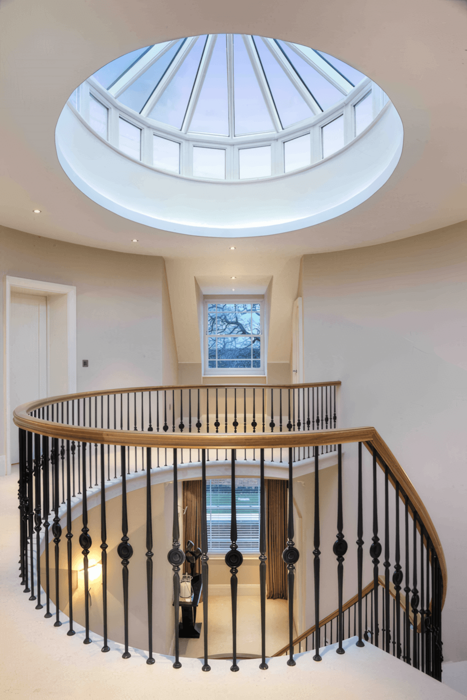Metal Staircase circuitous iron balustrade