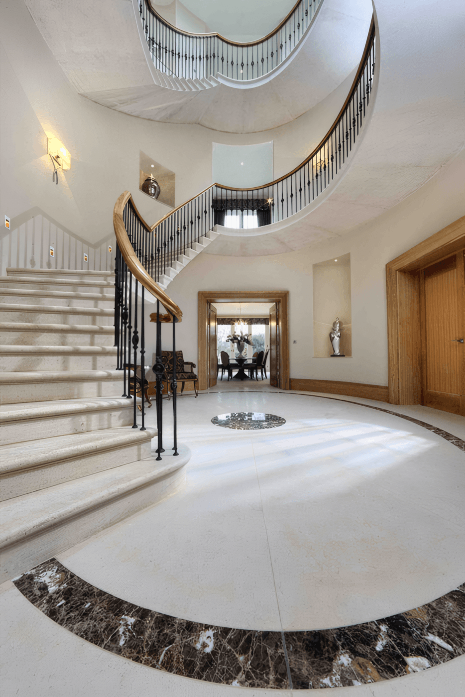 curved elegant iron balustrade