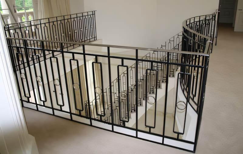 stair_handrails Marble Staircase with Bespoke Balustrade & Stainless Steel HANDRAIL