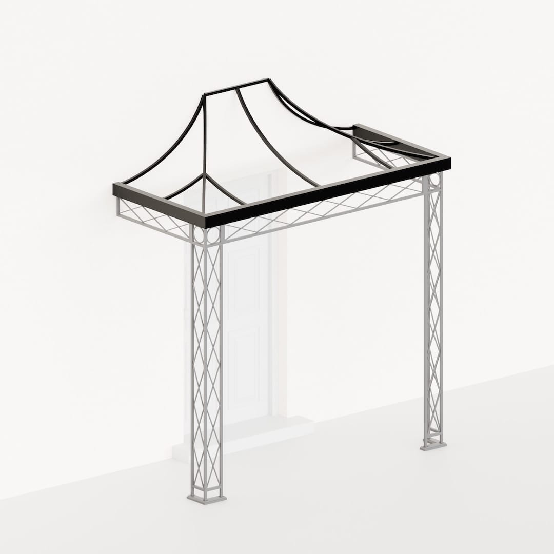 Fine Iron roof framework for lead, copper or zinc porch and veranda roofs